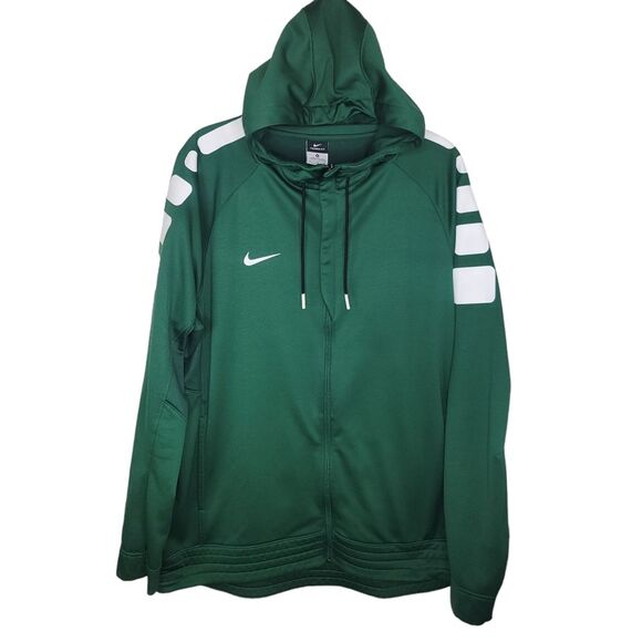 Nike Elite Green Full Zip Hoodie Sweatshirt Size XL - Picture 1 of 10